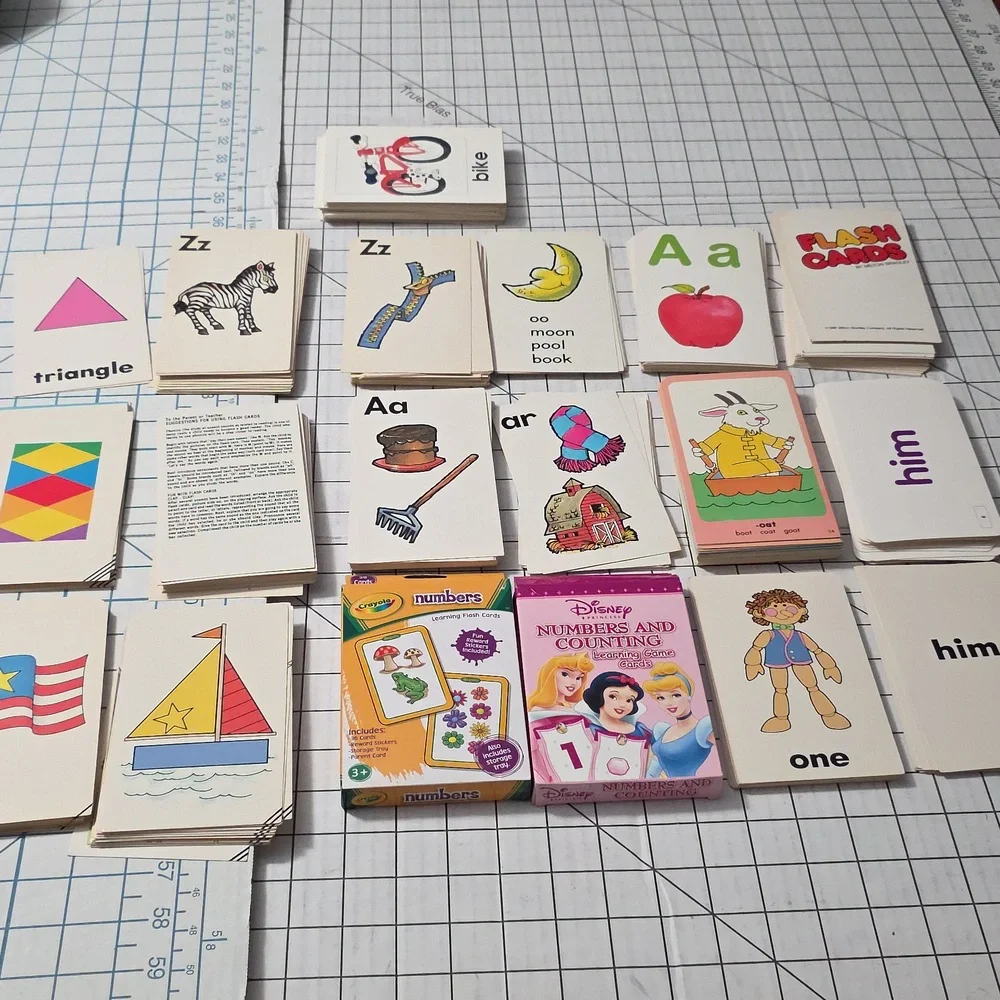 10-Sets Flash Cards Alphabet Shapes Capital Lowercase Picture Educatnl, Complete